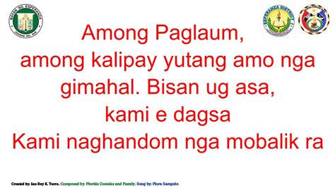 Agusan del Sur Hymn Song and Lyrics .